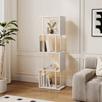 S-shaped Geometric Storage Rack with LED Lights
