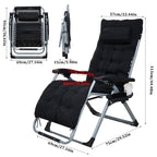 Zero Gravity Foldable Lounge Chair with Headrest & Cup Holder