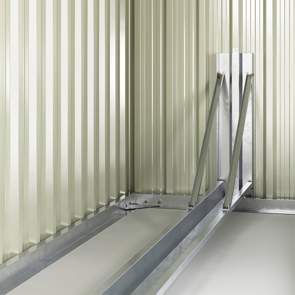 195CM Wide Steel Garden Shed For 4 Bicycles