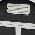 6 x 8 ft Plastic Garden Storage Shed with Apex Roof & Lockable Double Doors