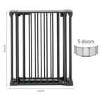Foldable 5 Panel Metal Pet Playpen