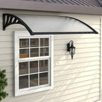 Black Outdoor Curved Shielded Rain Shelter