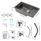 Modern Quartz Resin Composite Kitchen Sink with Waste Kit