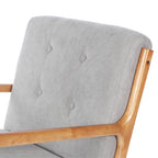 Solid Wooden Frame Upholstered Tufted Armchair