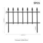 5-Pack Decorative Metal Garden Fence Panels