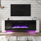 Recessed Electric Fireplace TV Stand with Remote Control