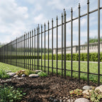 5-Panel Decorative Metal Garden Fence Set