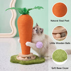 Carrot Cat Scratching Post with Turntable Toy