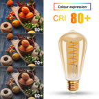 1 Piece E27 Vintage Edison LED Filament Light Bulbs - 4W/2200K Warm White