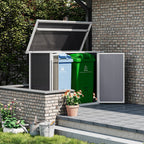 5x2ft Grey Aluminum Alloy Garden Bin Storage Shed