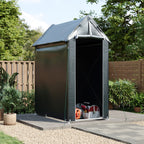Garden Storage Shelter with Waterproof PE Cover & Metal Frame