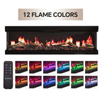 60/70 Inch 3-Sided Smart Electric Fireplace