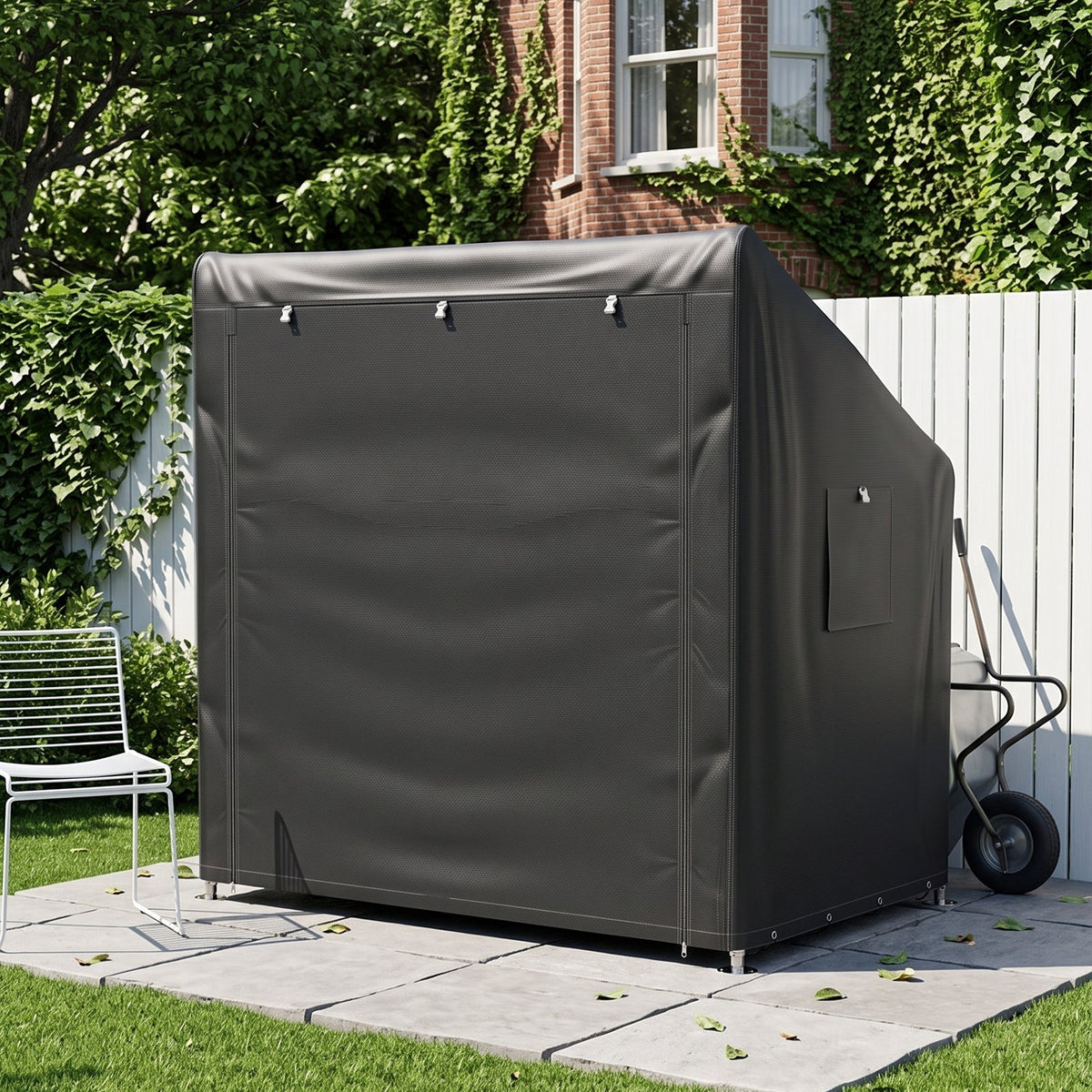 6 x 4 ft Outdoor Garden Storage Shelter Bike Tent with Roll-Up Zipper Door