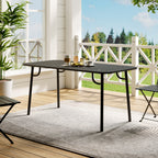 Black Wrought Iron Garden Patio Metal Table