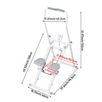 White‑Grey Step Climber Machine with Curved Grey Handrails