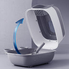 Large Enclosed Cat Litter Box with UV Sterilizer Lamp