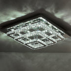 Dimmable/Non-dimmable Square Large-size Glamourous Crystal LED Ceiling Light
