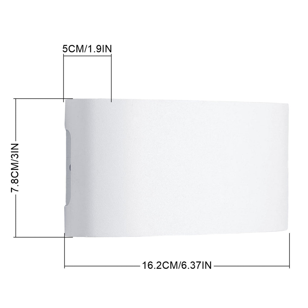 6W Warm LED Up and Down Wall Light for Indoor & Outdoor