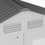 8 x 6 ft Plastic Garden Storage Shed with Apex Roof & Double Doors
