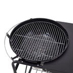 Outdoor Round Charcoal Grill with Side Table