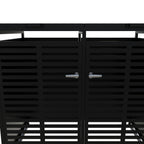 2-Bin Metal Wheelie Bin Storage Shed with Lockable Doors