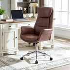 Adjustable High Back PU Office Chair with Armrests