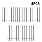 5-Panel Decorative Metal Garden Fence Set