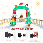 Garden Sanctuary 9FT Christmas inflatable archway decoration with festive design, perfect for holiday outdoor displays.