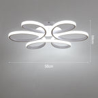 Modern Acrylic Petal LED Semi Ceiling Light