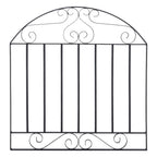Black Metal Wrought Iron Garden Gate Heavy Duty with Fittings Bolts