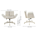 Height-Adjustable Swivel Office Chair with Castors