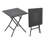 Square Rattan Folding Outdoor Bistro Table