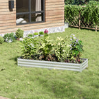 Outdoor Rectangular Metal Raised Garden Bed