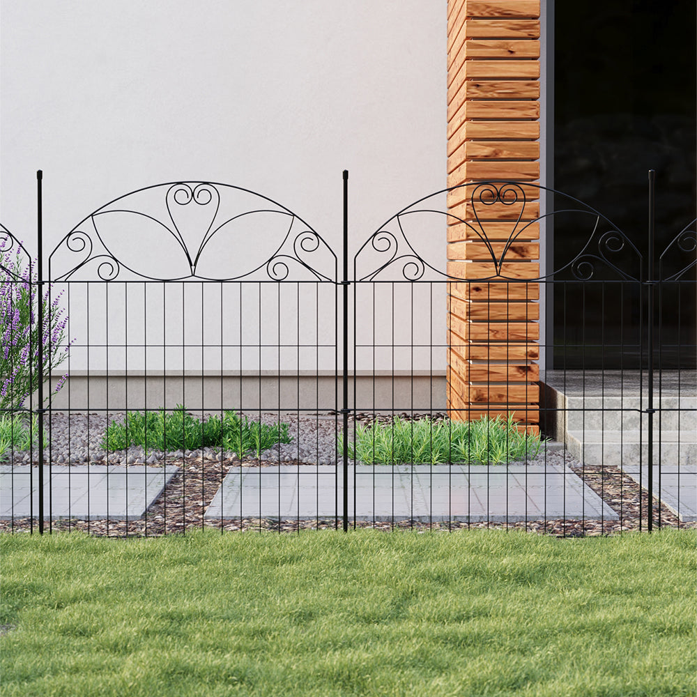 10-Pack Decorative Metal Garden Border Fence Panels