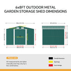 Steel Garden Storage Shed with Apex Roof