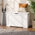 White Wooden Storage Chest Organiser Box