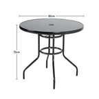 2/4 Pcs Garden Dining Chairs Set with Round Table