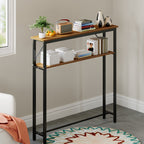 Slim Console Table Entryway 2-Tier Table with Adjustable Feet