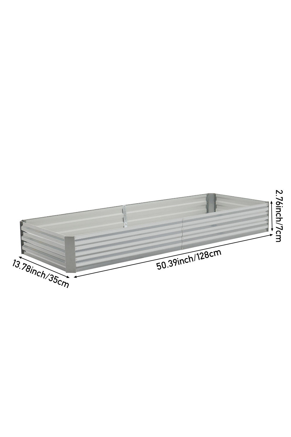 Outdoor Rectangular Metal Raised Garden Bed