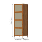 Narrow Bookcase Storage Cabinet with Doors