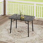 Black Wrought Iron Garden Patio Metal Table