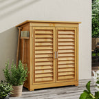 Outdoor Solid Wood Storage Cabinet