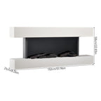 Wall-Mounted Electric Fireplace with Remote Control