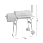 Charcoal BBQ Grill with Offset Smoker
