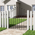 Black Wrought Iron Garden Gate