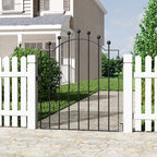 Black Wrought Iron Garden Gate