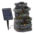 Faux Rock Garden Fountain with Lights