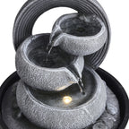 Resin Cascading Water Fountain with LED Light