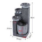 Outdoor Solar-Powered Water Fountain Rockery Decor