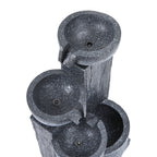 Outdoor Solar-Powered Water Fountain Rockery Decor